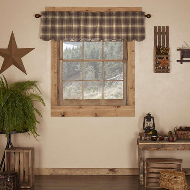 Dawson Star Scalloped Valance Curtain 16x60 - The Fox Decor